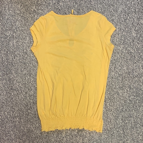 Y2K Mudd Yellow Embroidered Top - Picture 8 of 10